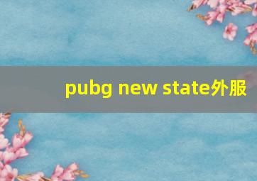 pubg new state外服